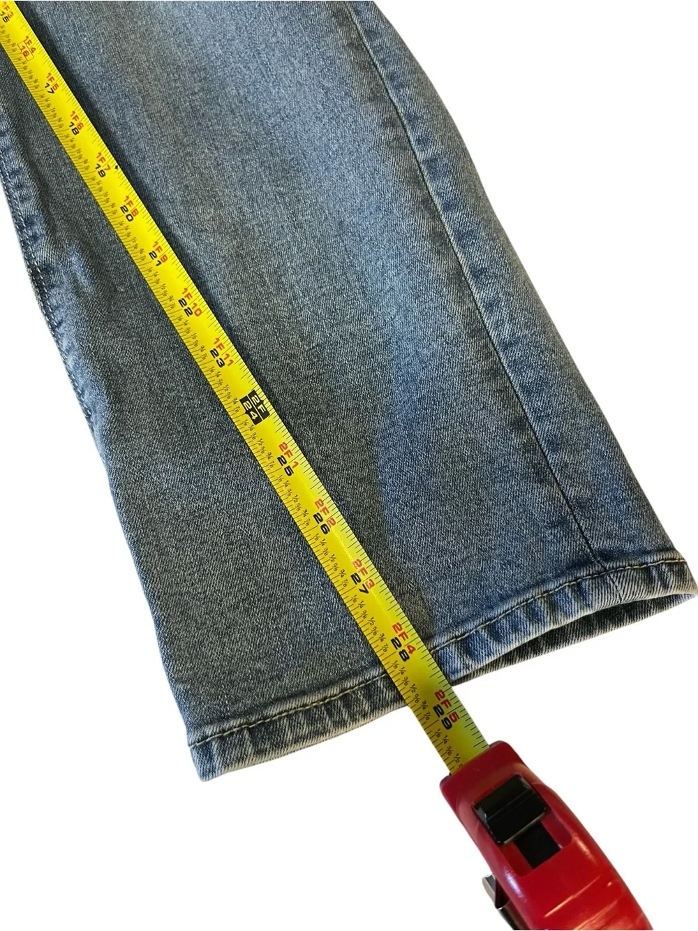 Hudson Los Angeles Ankle Straight Jeans Women 6 Blue Mid Rise Stretch